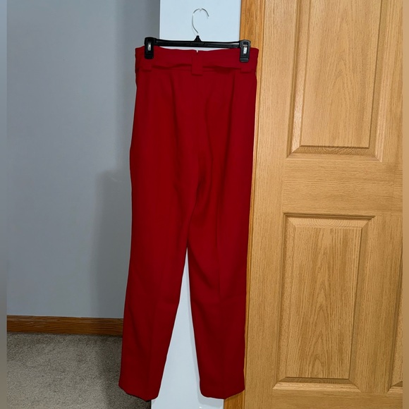 Express High Waisted Ankle Length Red Dress Pants Women’s Size 8 Long - Picture 2 of 5
